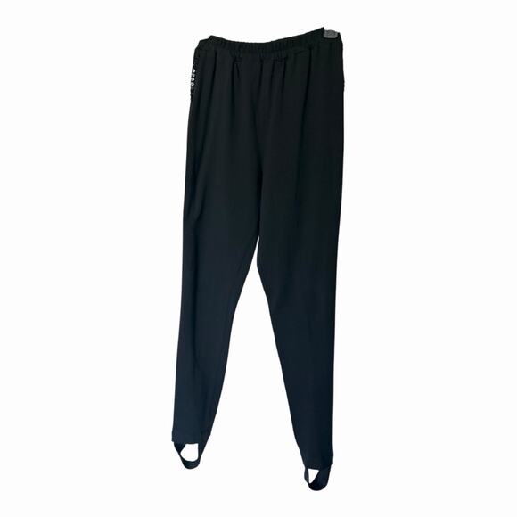 Bodalia Pants - Vintage Bodalia Petite Black Stirrup Pants Sequin Side Detail Leggings Medium